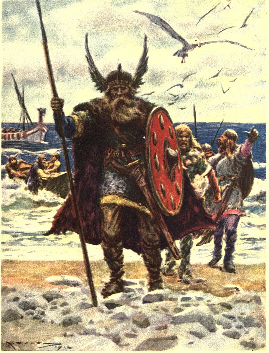 The landing of Vikings on America