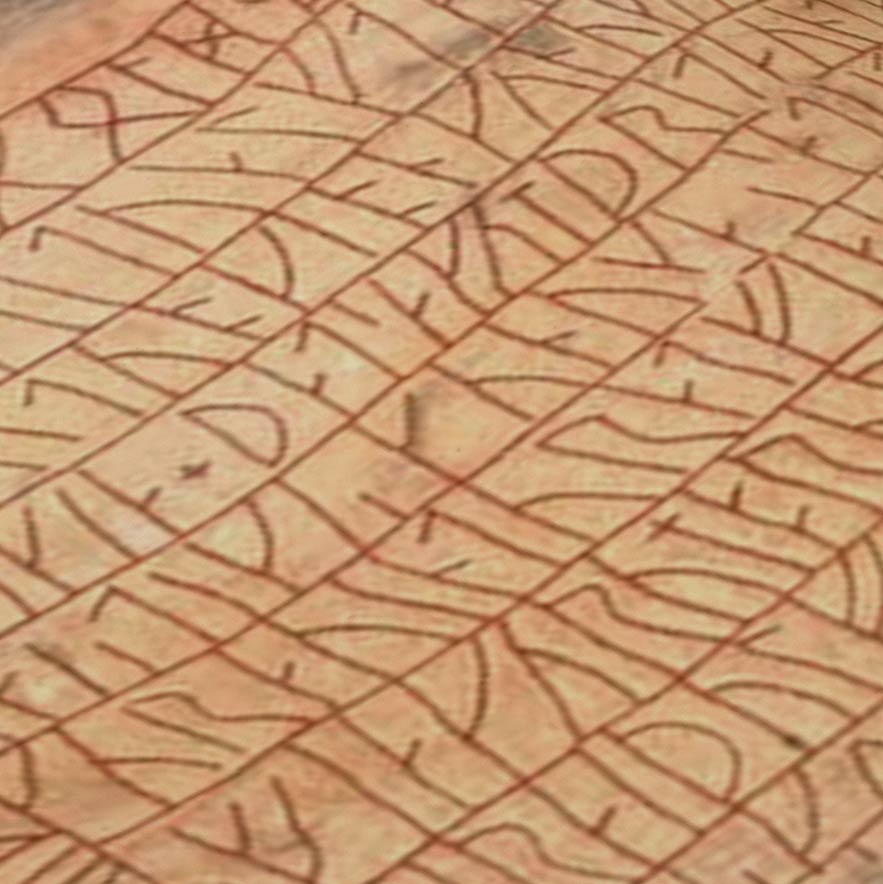 elder futhark runes on runestone