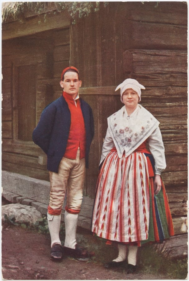 What is the name of the Swedish traditional costume? How are they