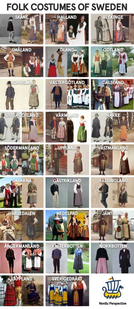 Traditional Swedish Clothing: The National & Regional Folk Costumes of  Sweden