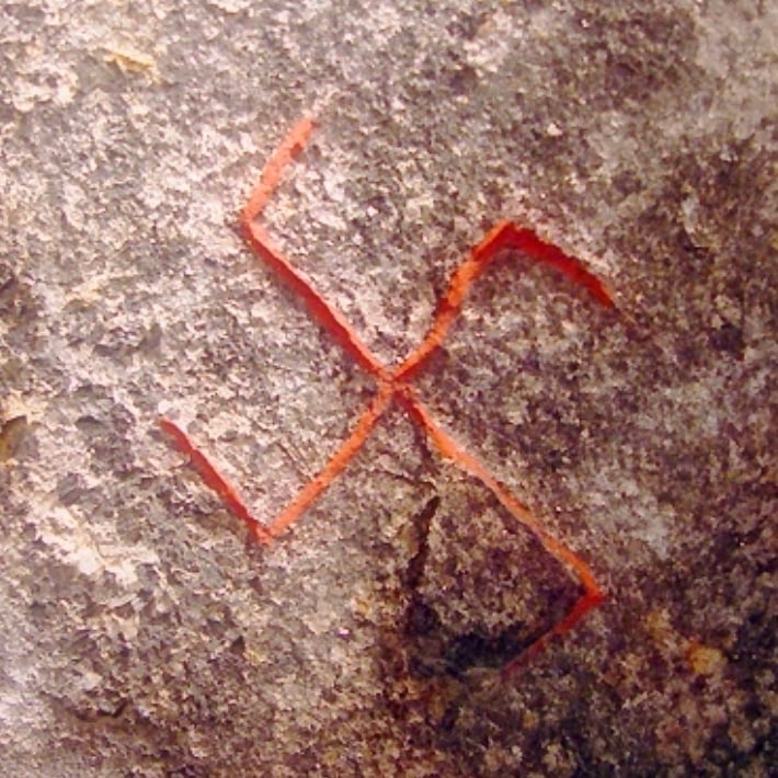 swastika sunwheel snoldelev stone denmark 9th century