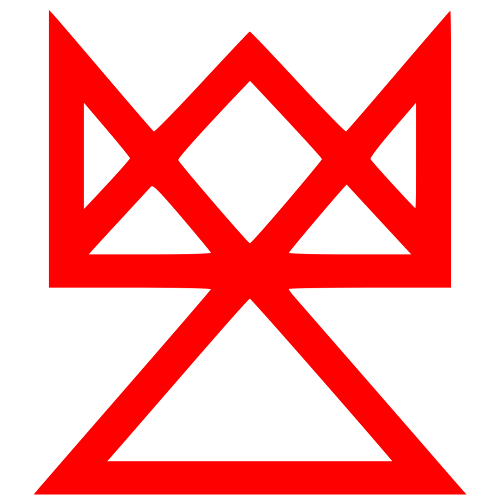 1189px Triglav symbol red.svg