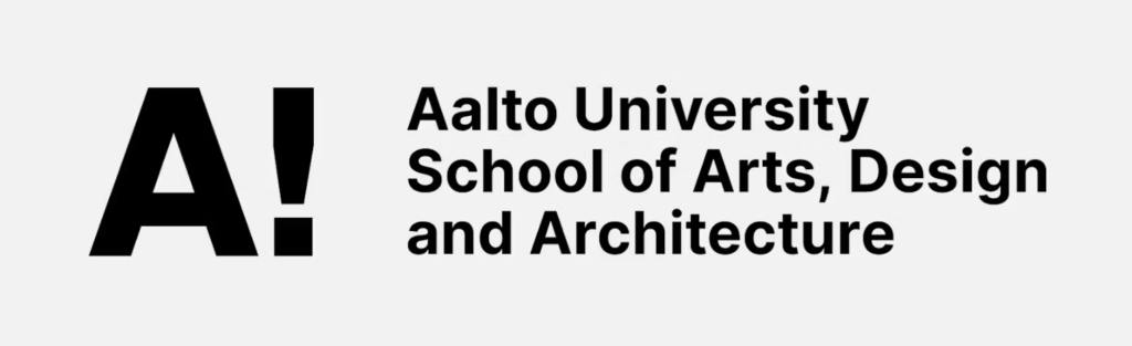A logo for the alto university school of arts, design and architecture.
